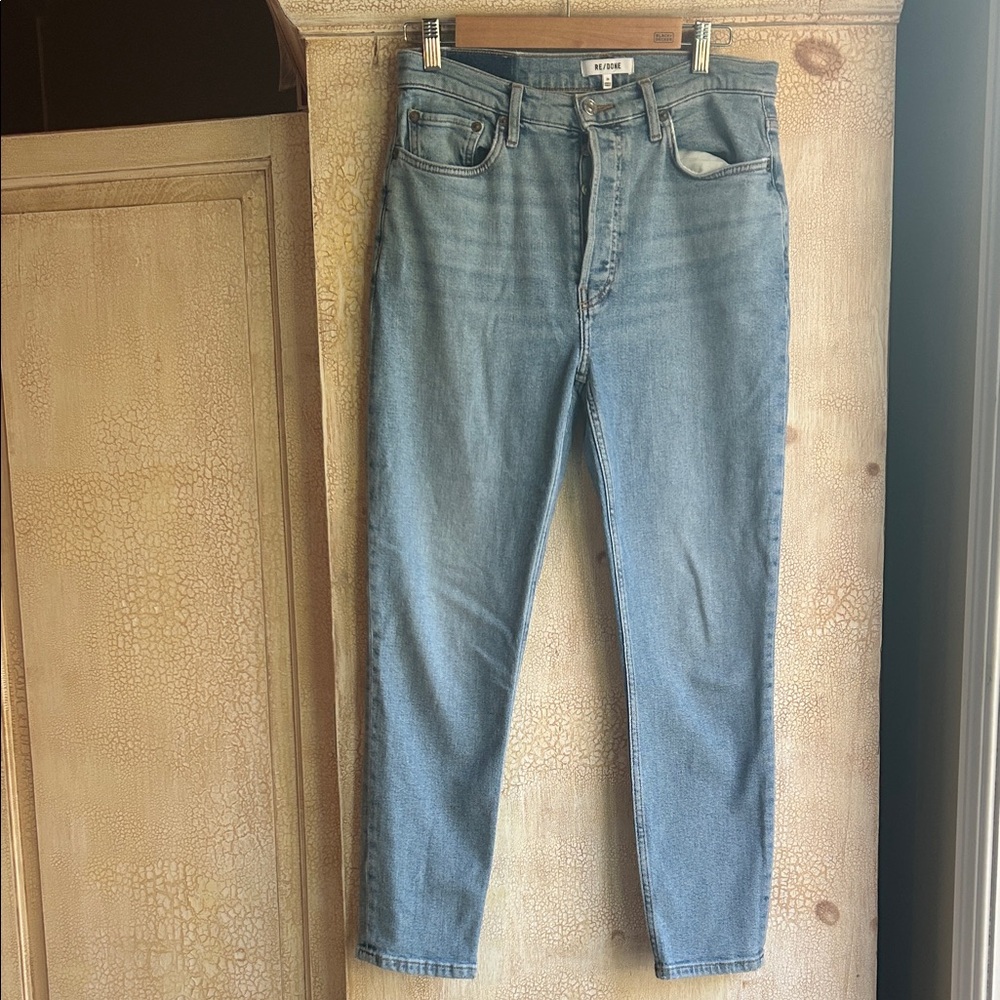 Re/Done 90’s High Rise Ankle Crop Jeans - Picture 1 of 8
